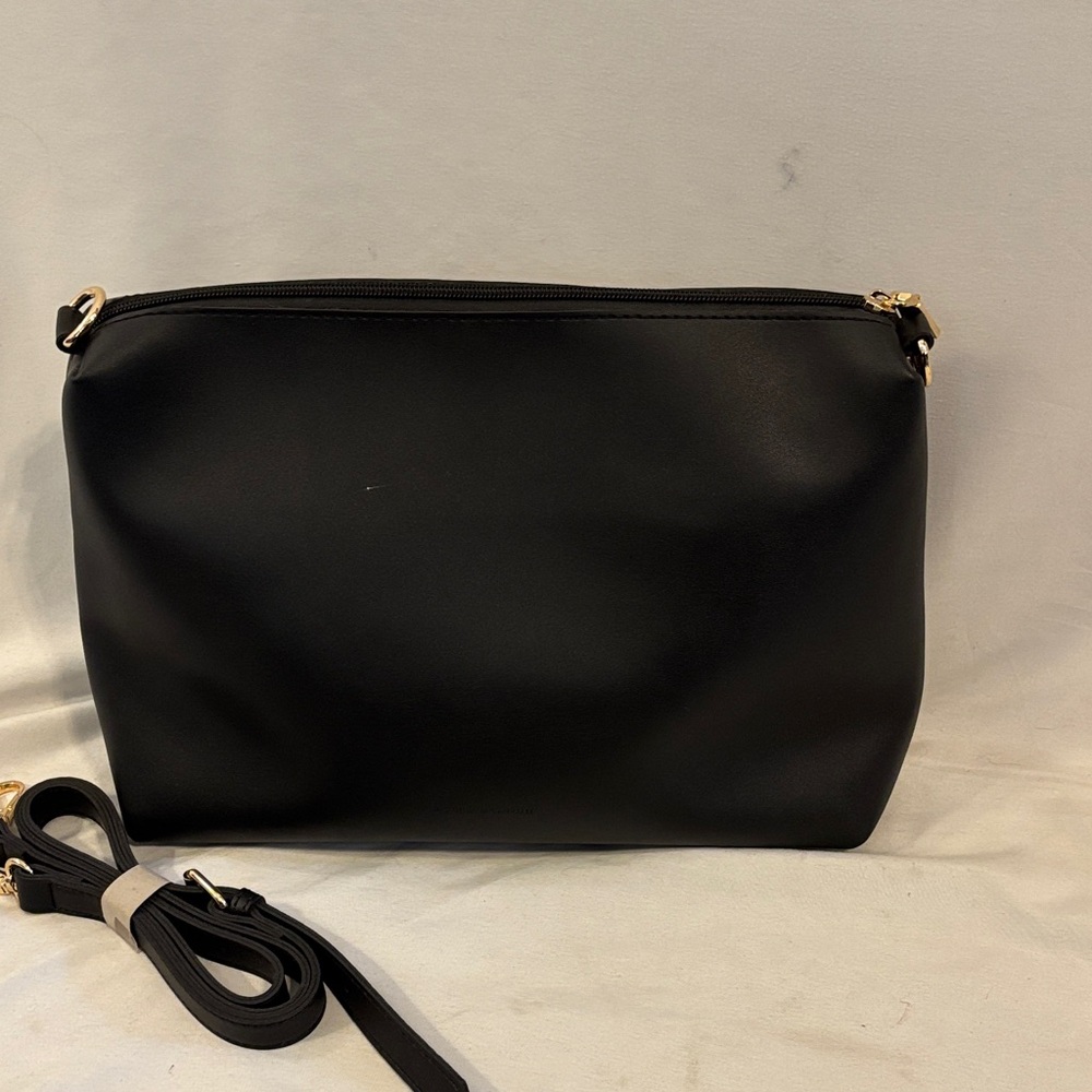 Melie Bianco Black Shoulder Bag Purse NEW